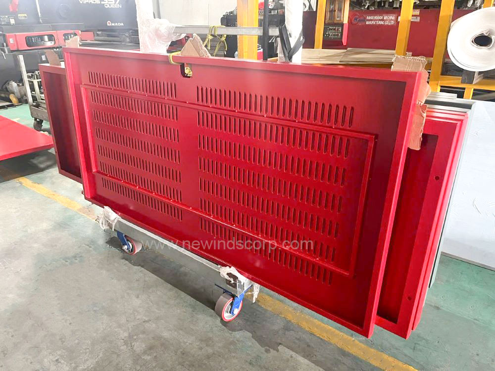 Powder coated sheet metal