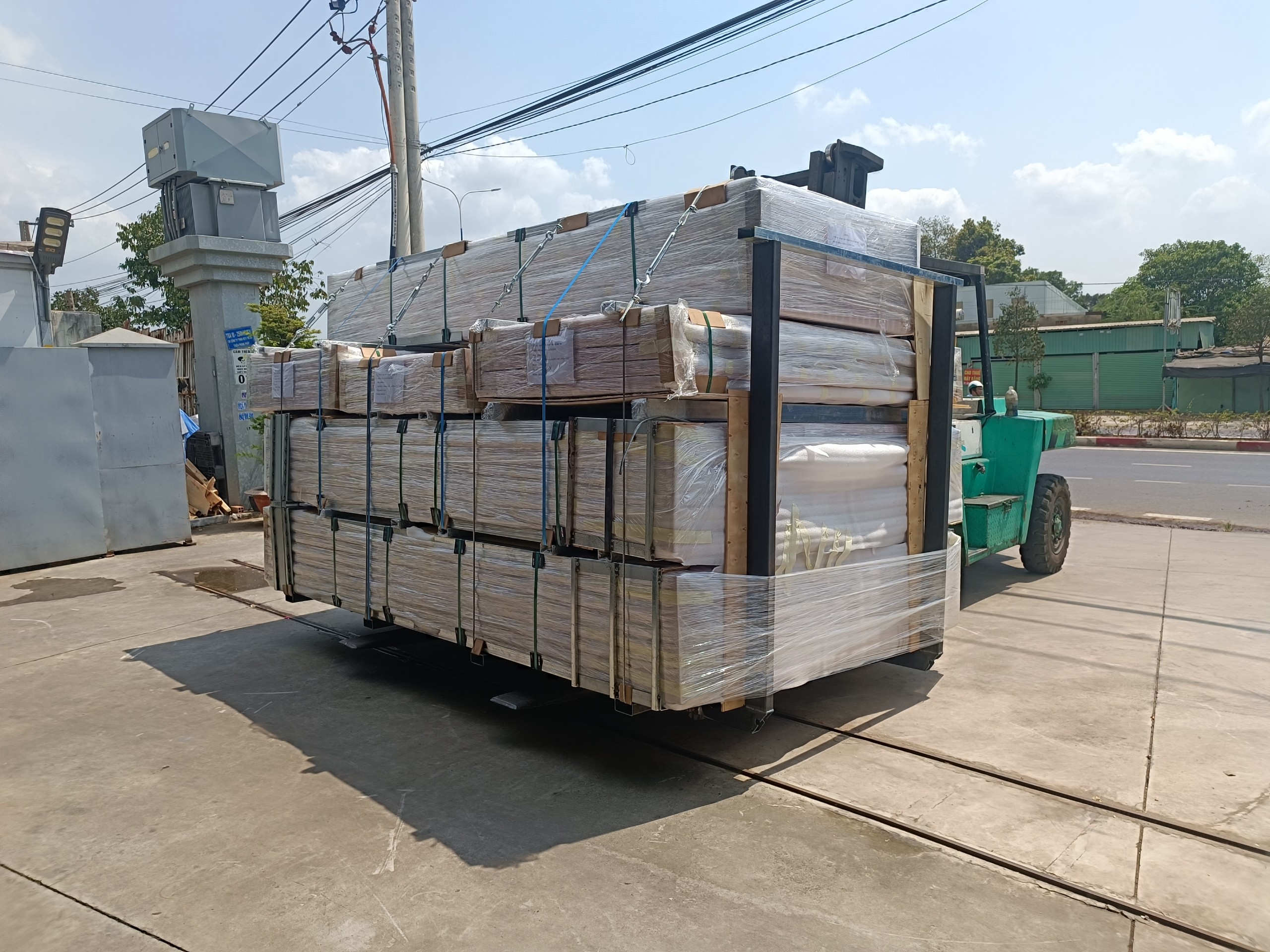 Loading at metal fabrication factory