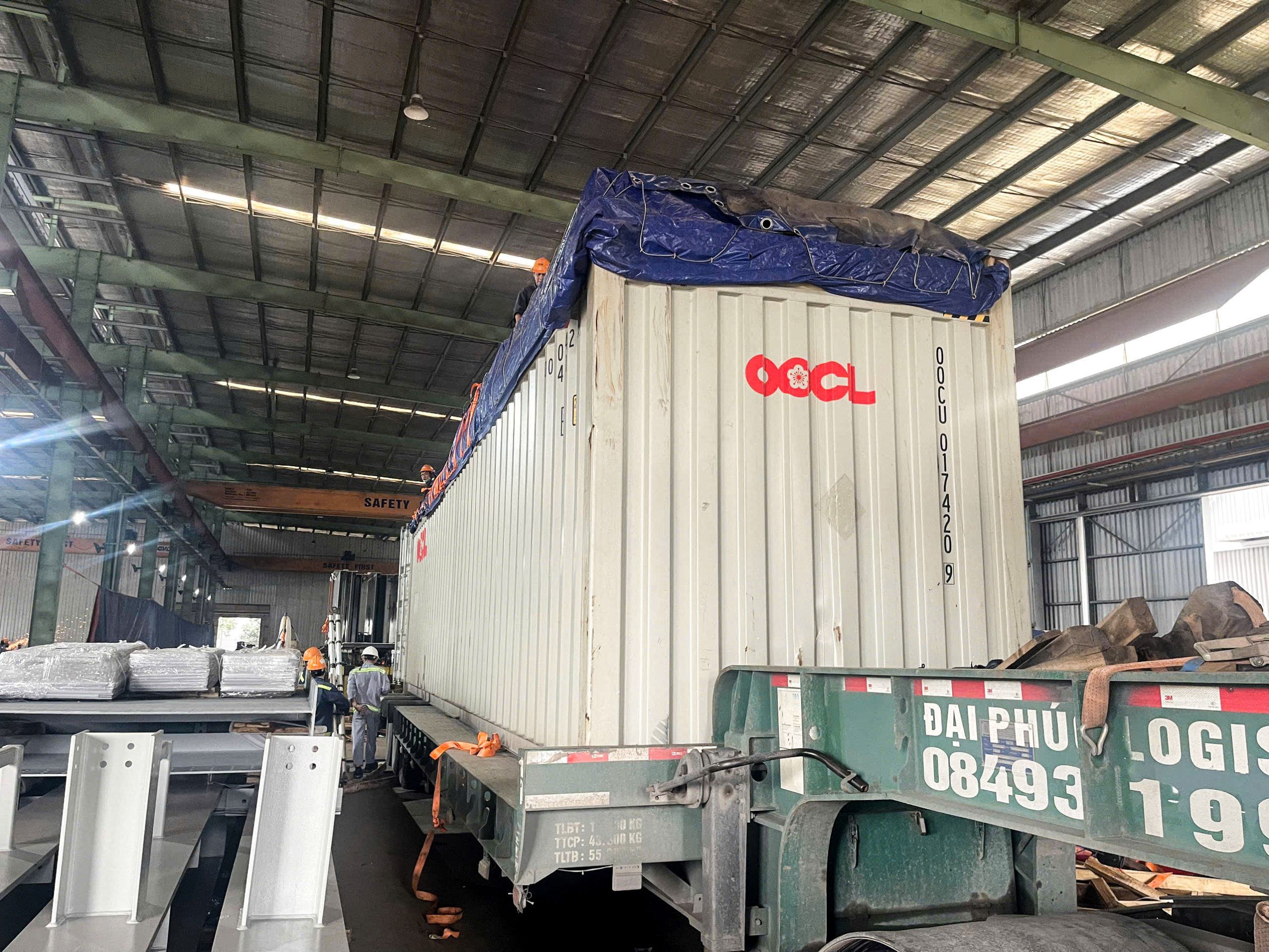 Transporting structural steel