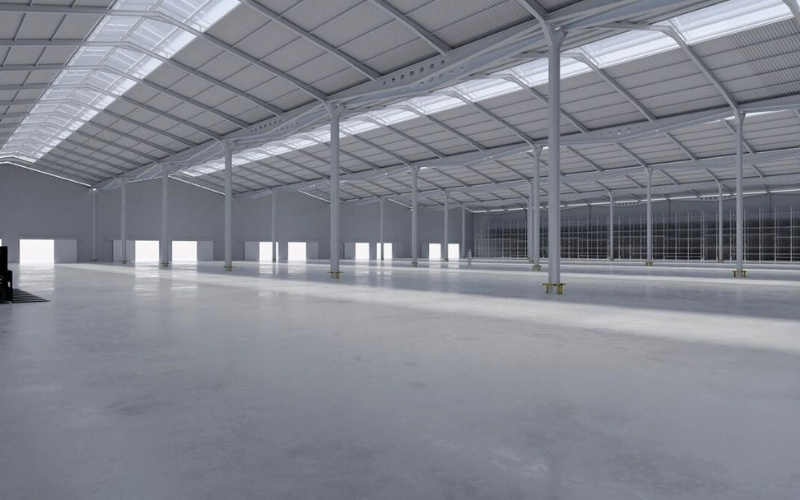 Industrial steel sheds