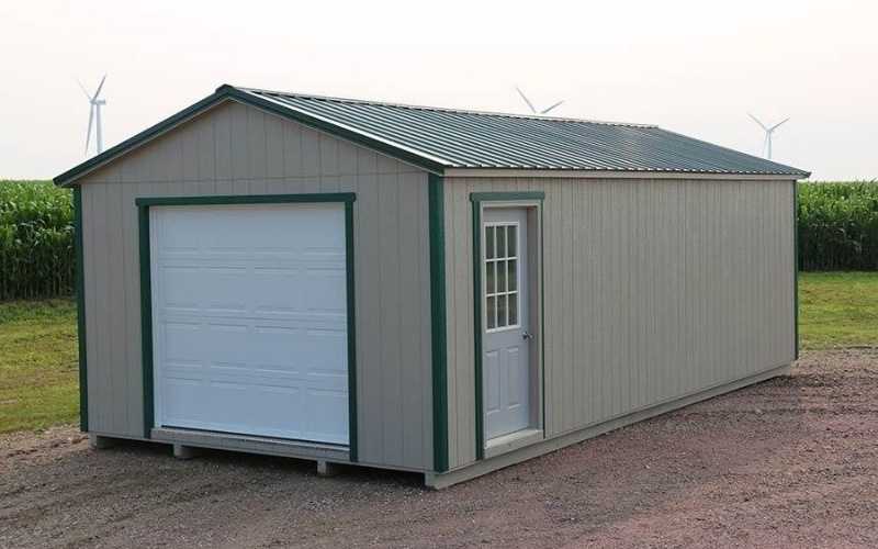 Portable steel shed