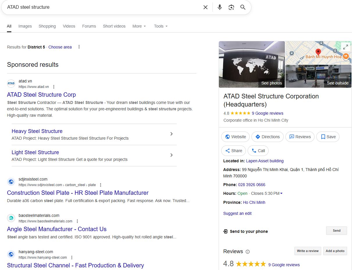 Review ATAD steel structure